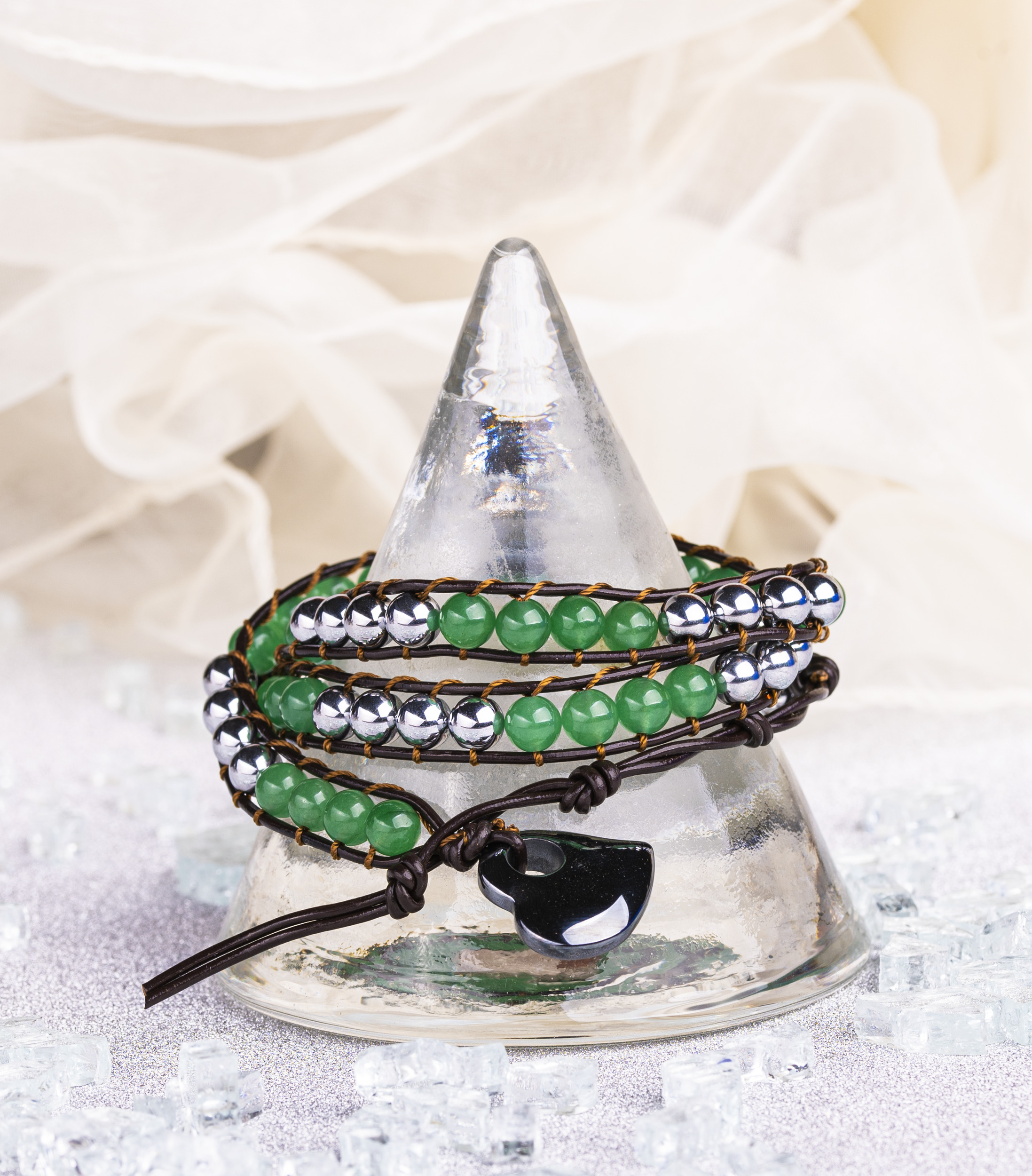 Magnet-Wickelarmband,Aventurin**SALE**