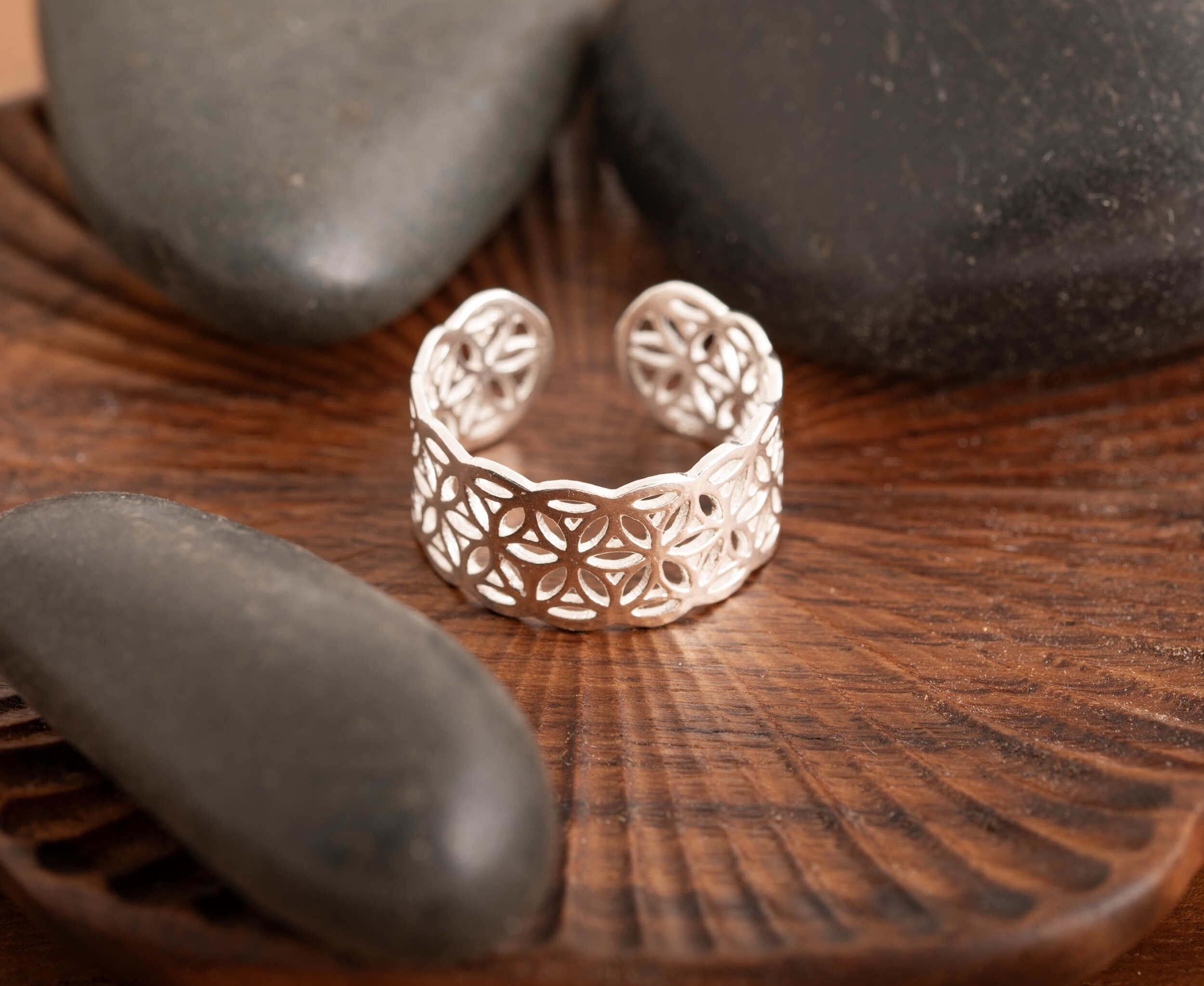 Blume des Lebens Ring, offen
