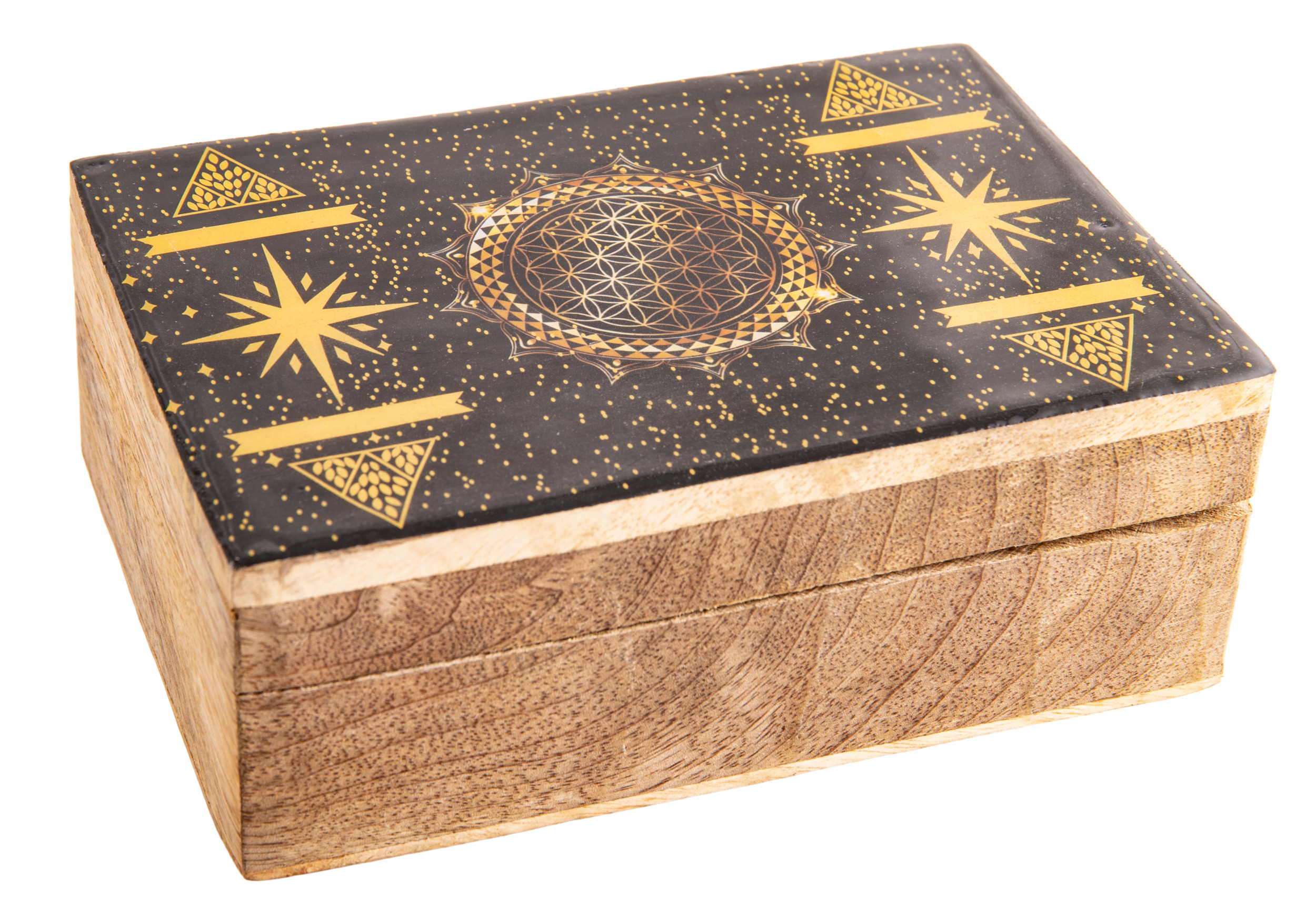 Fantasy Holzbox Blume des Lebens