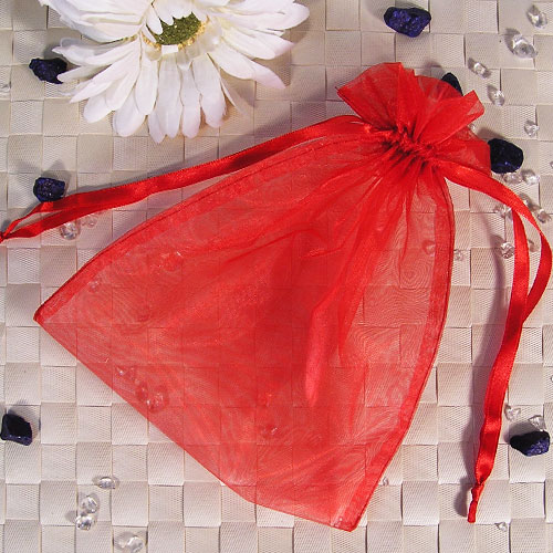 Organzabeutel groß, rot, 16x20cm*SALE**