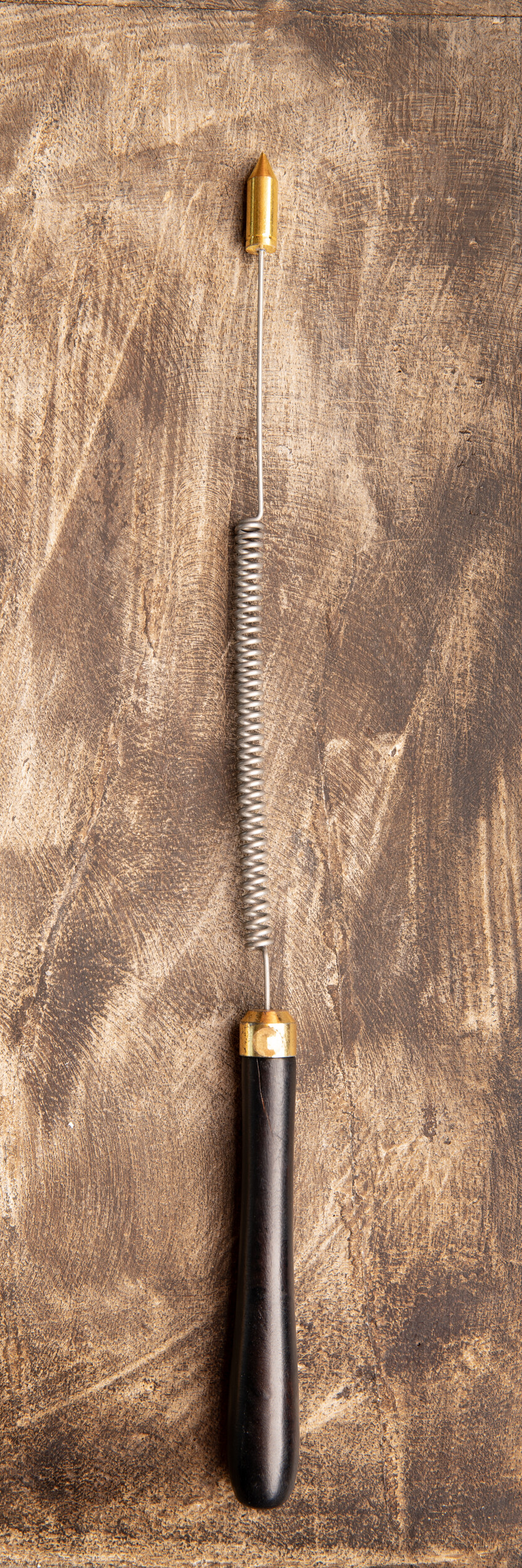 Einhandrute mit Holzgriff schwarz