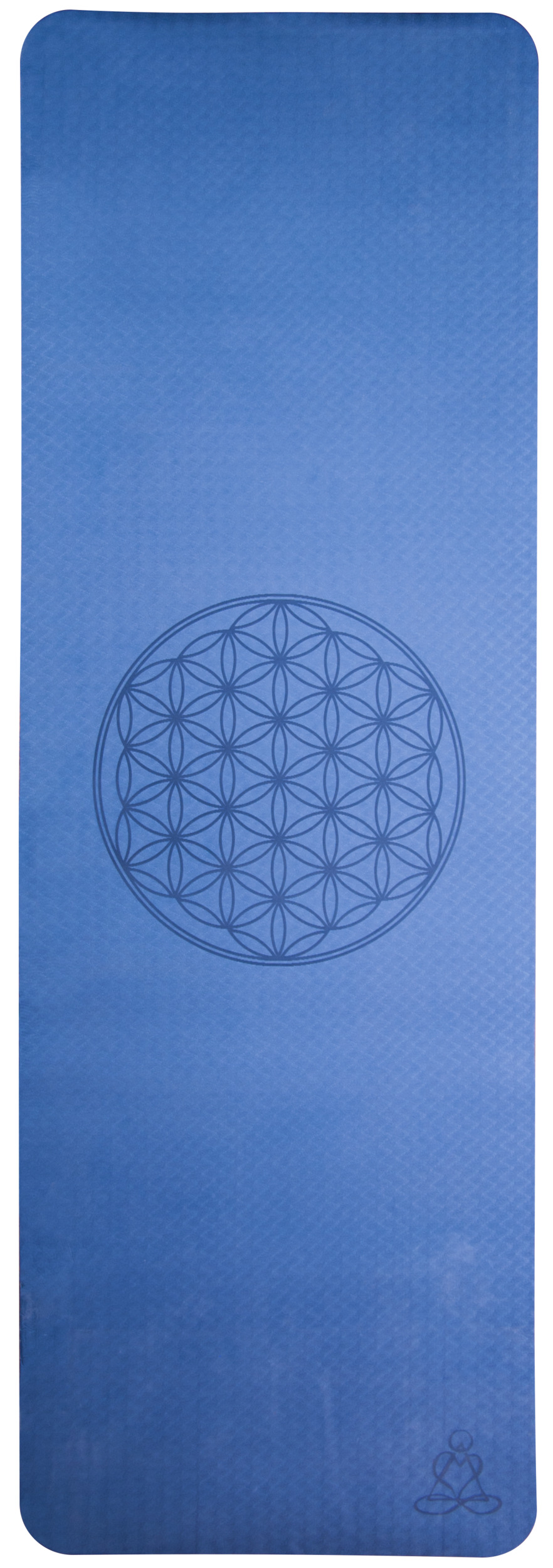 Yogamatte TPE ecofriendly - dunkelblau/hellblau
