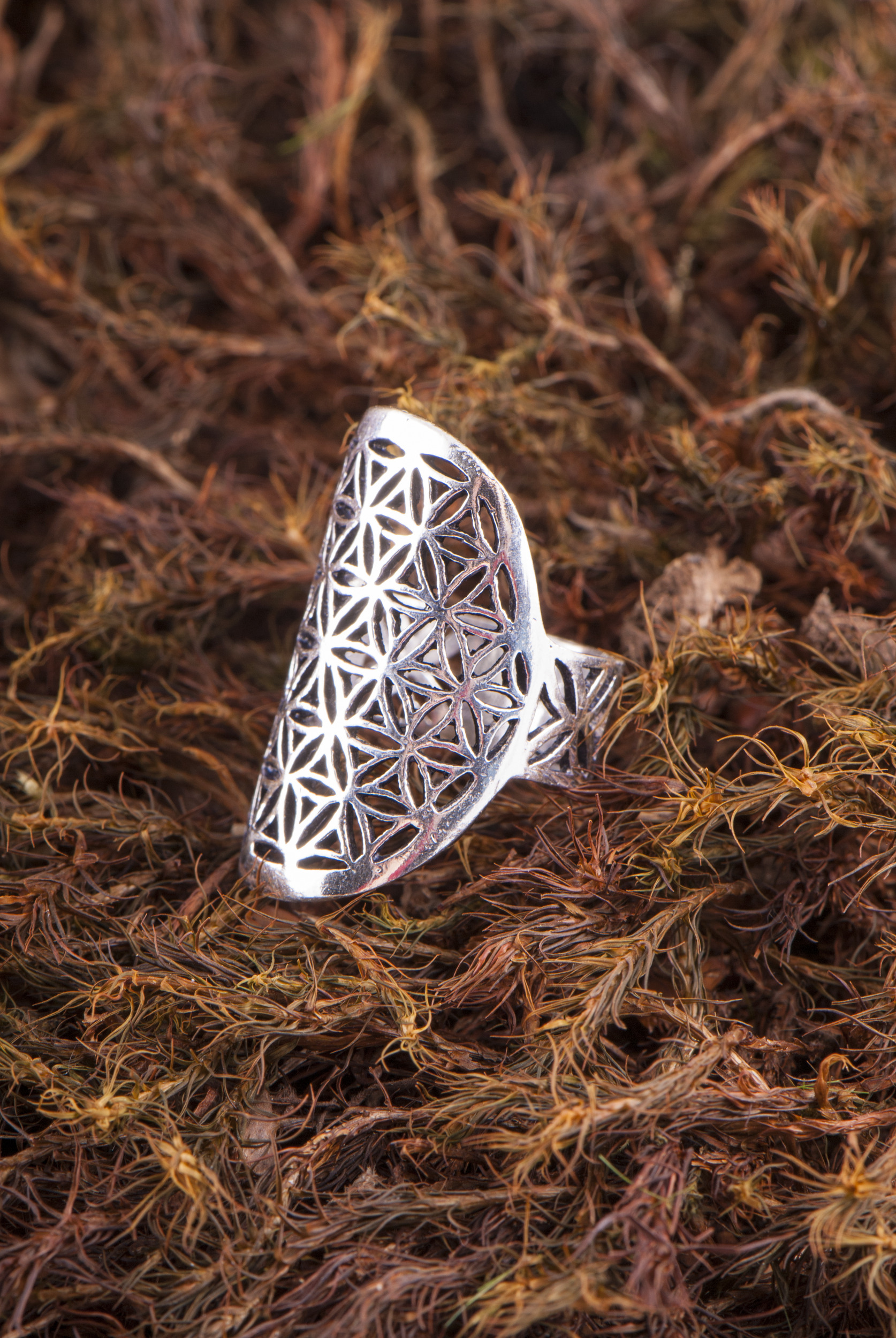 Blume des Lebens Ring, verstellbar*SALE**