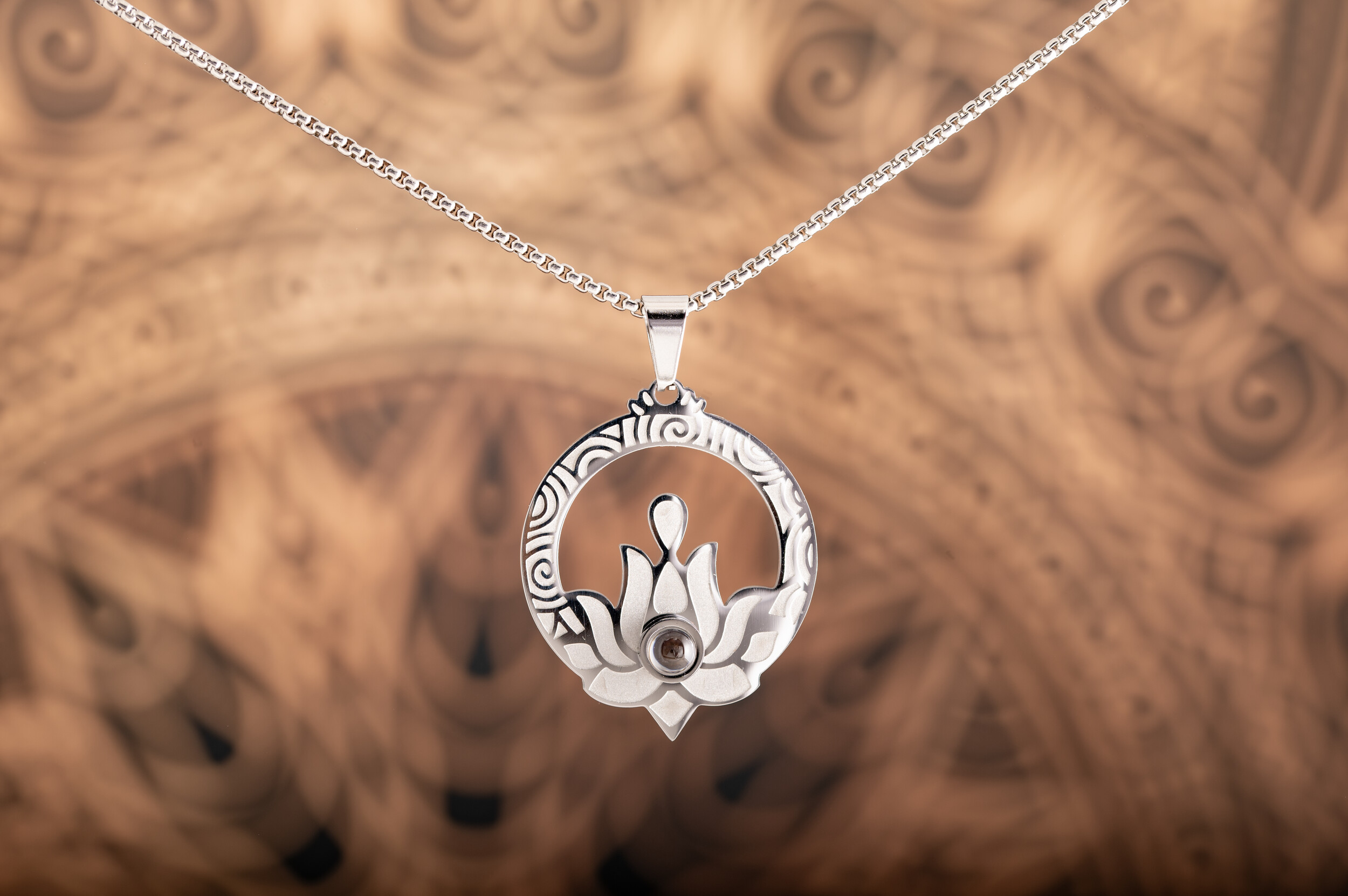 Lotus Anhänger Edelstahl