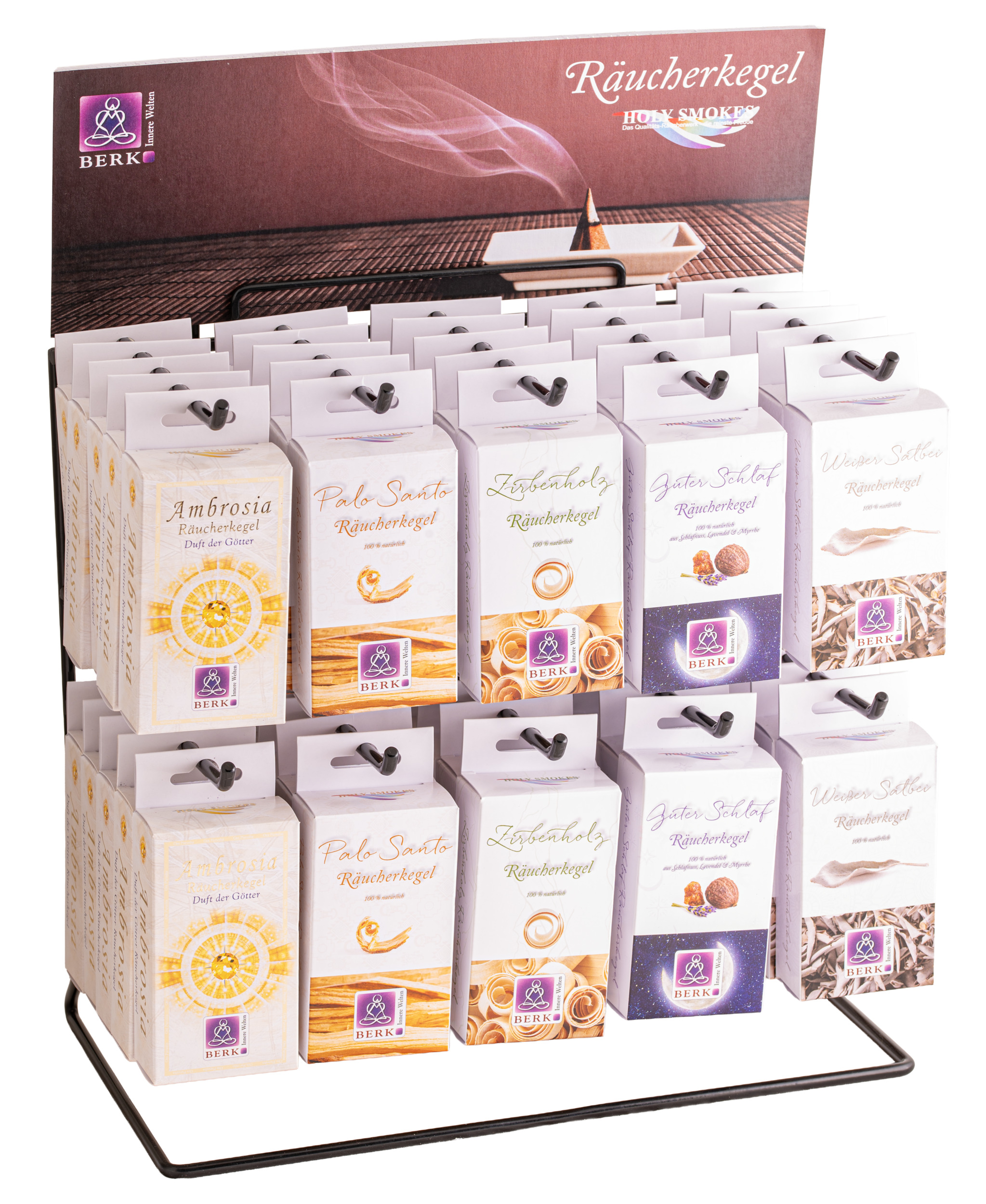 Display für Räucherkegel