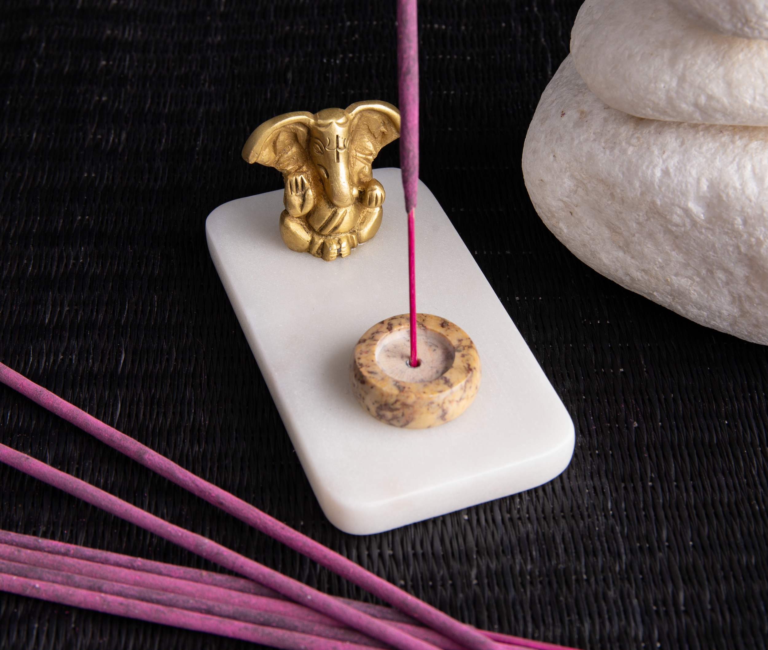 Marmorhalter Ganesha