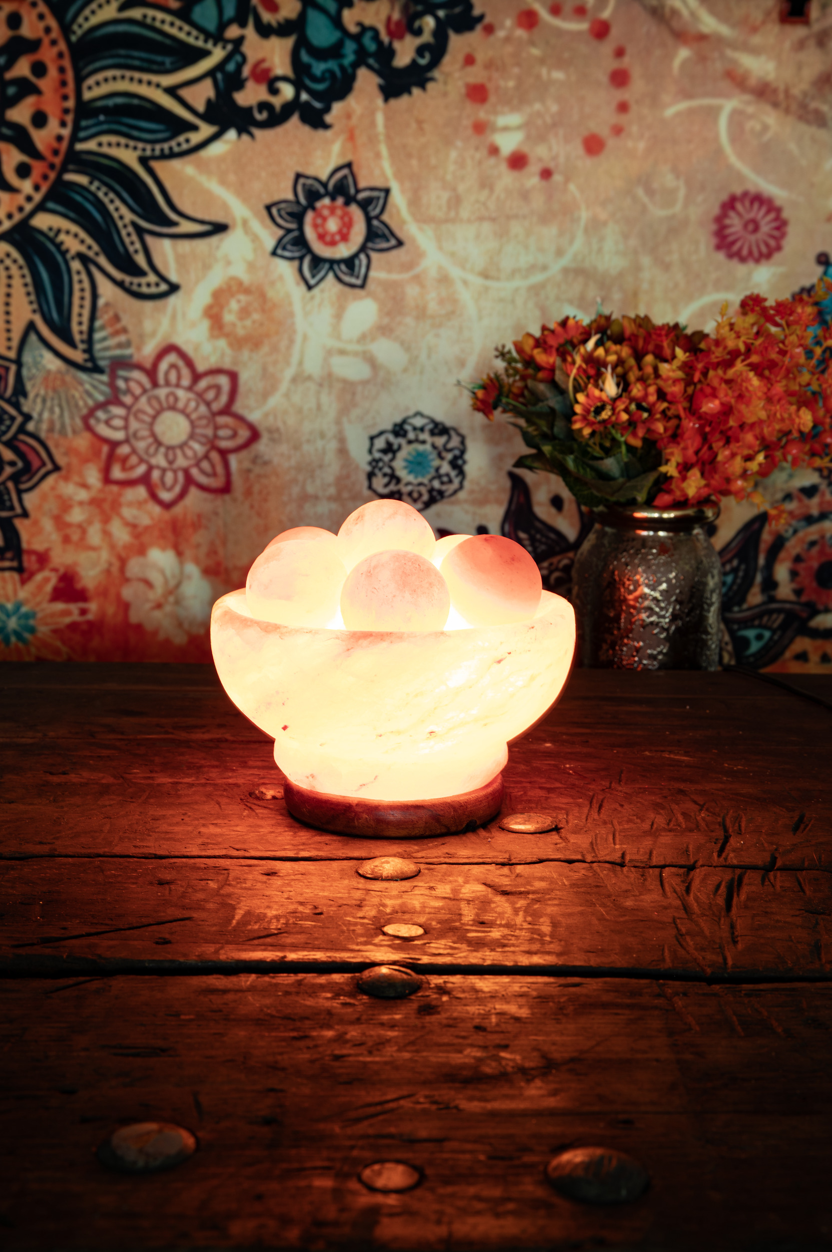 Salzkristalllampe Feuerschale