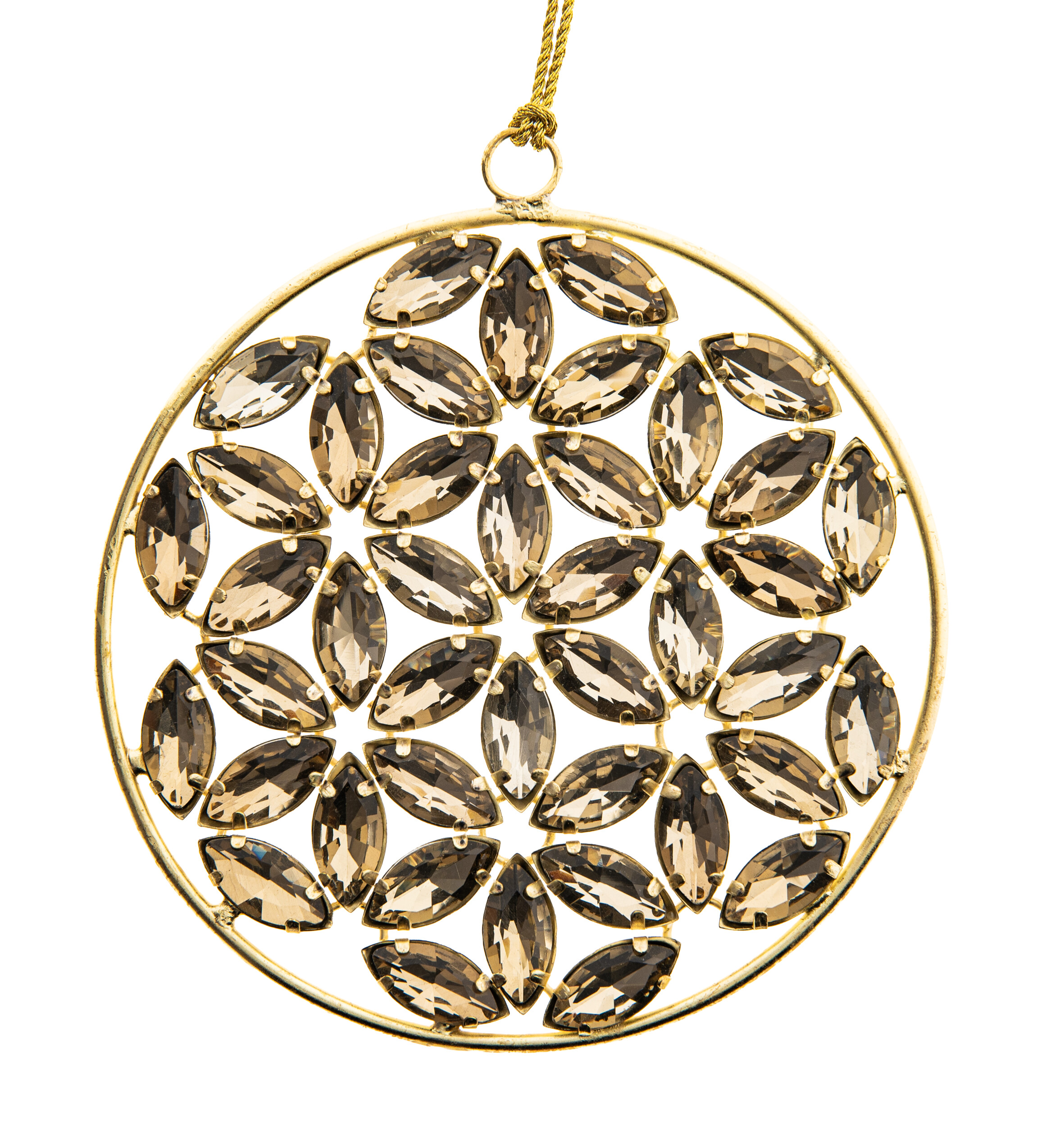 Kristall Lebensblume gold