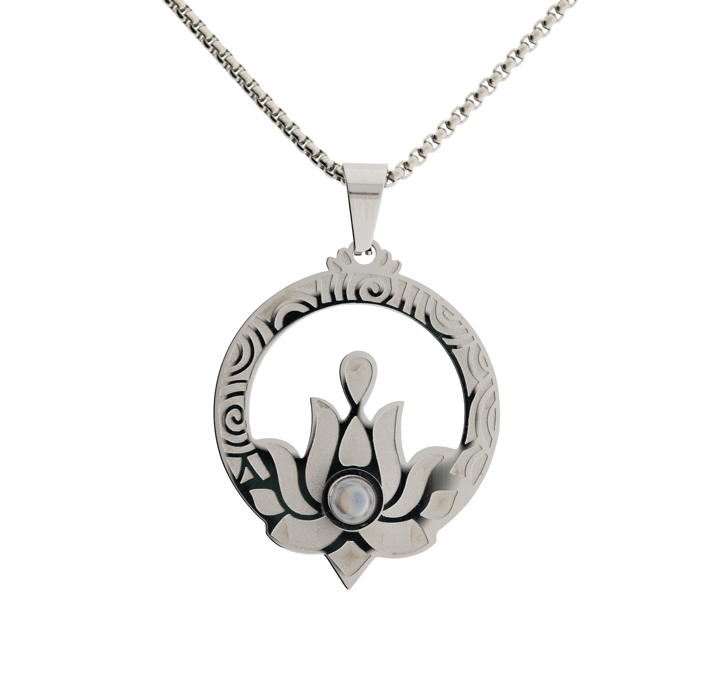 Lotus Anhänger Edelstahl