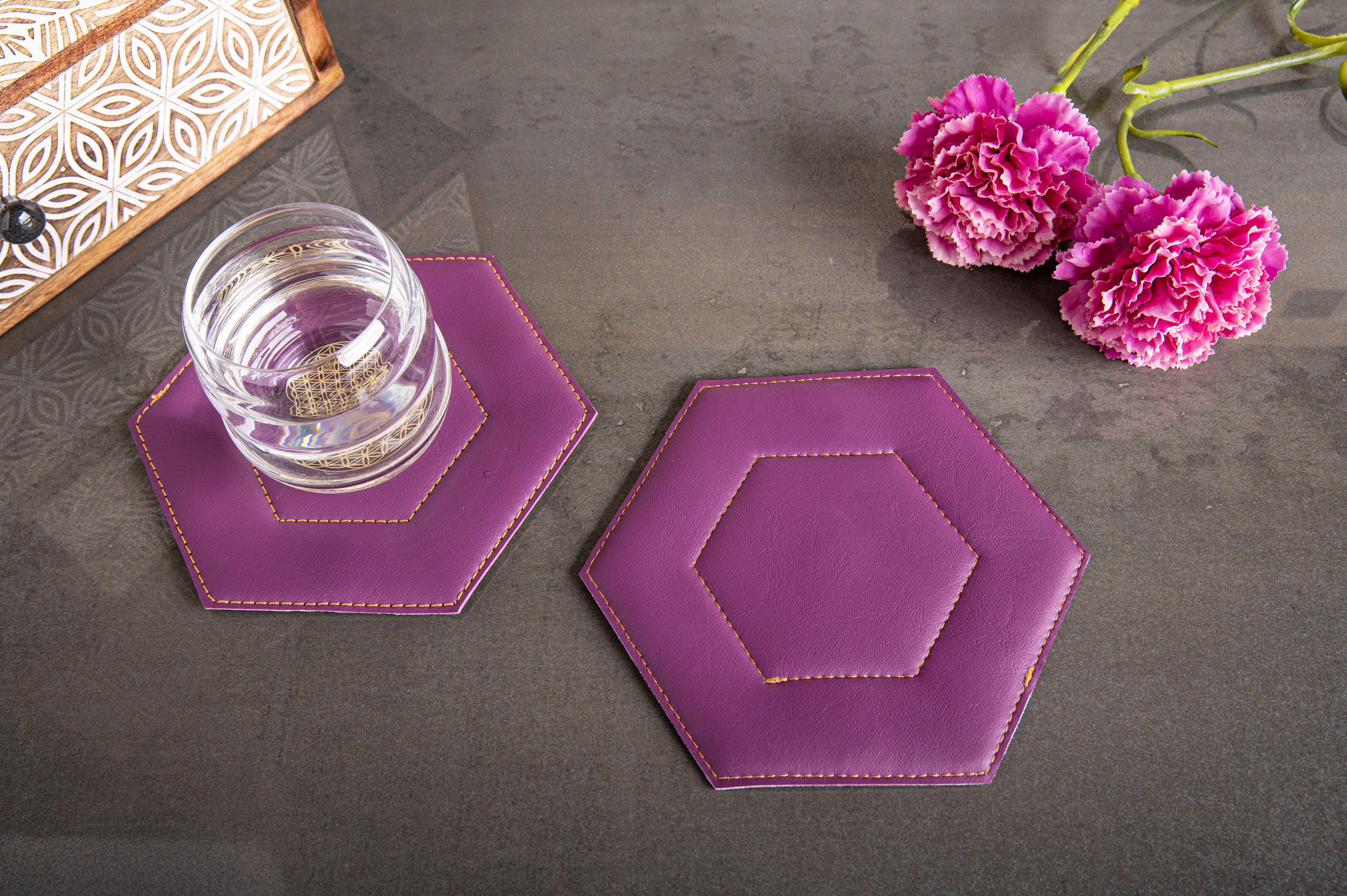 Aqua Hexagon