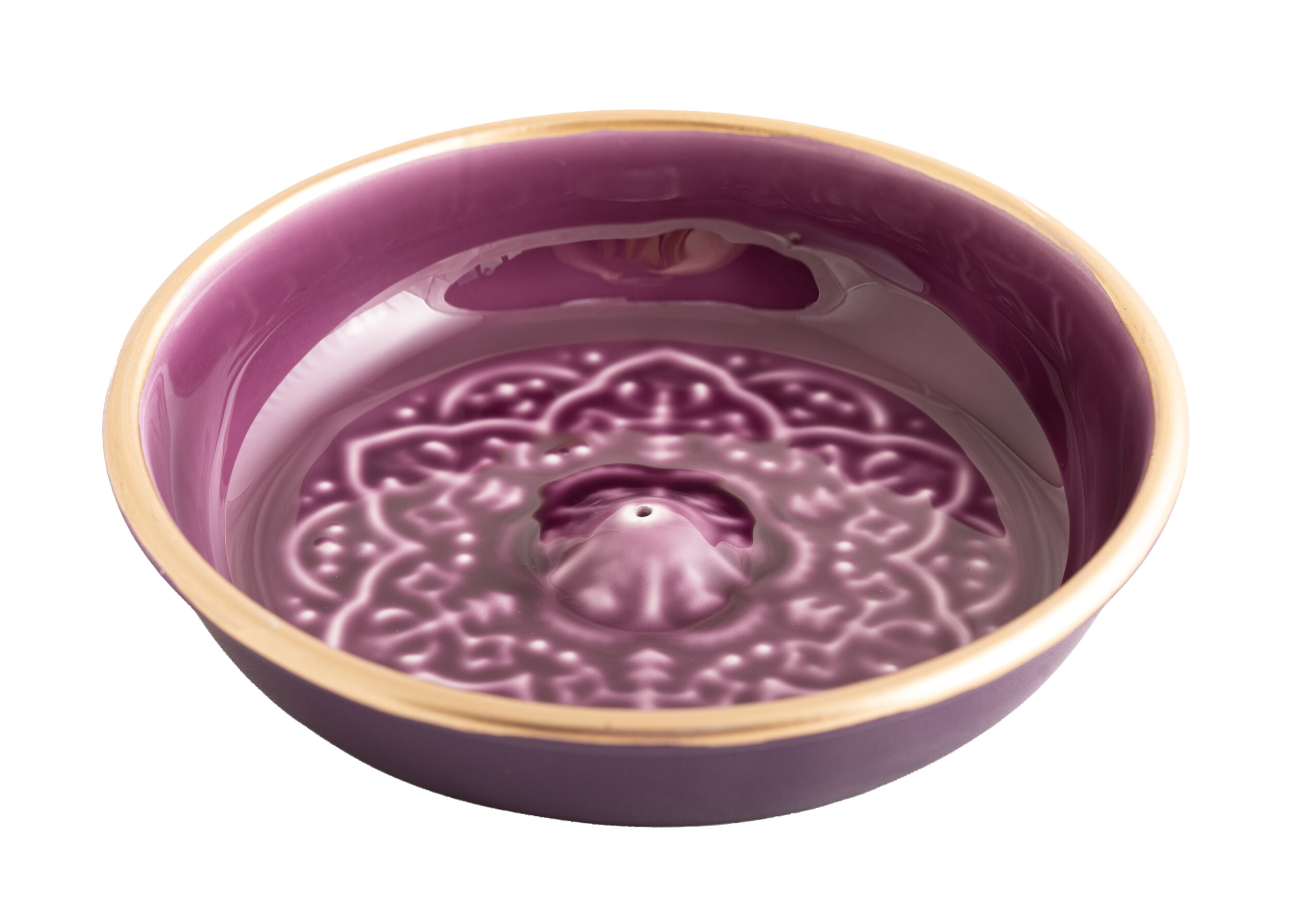 Stäbchenhalter Mandala, Aubergine