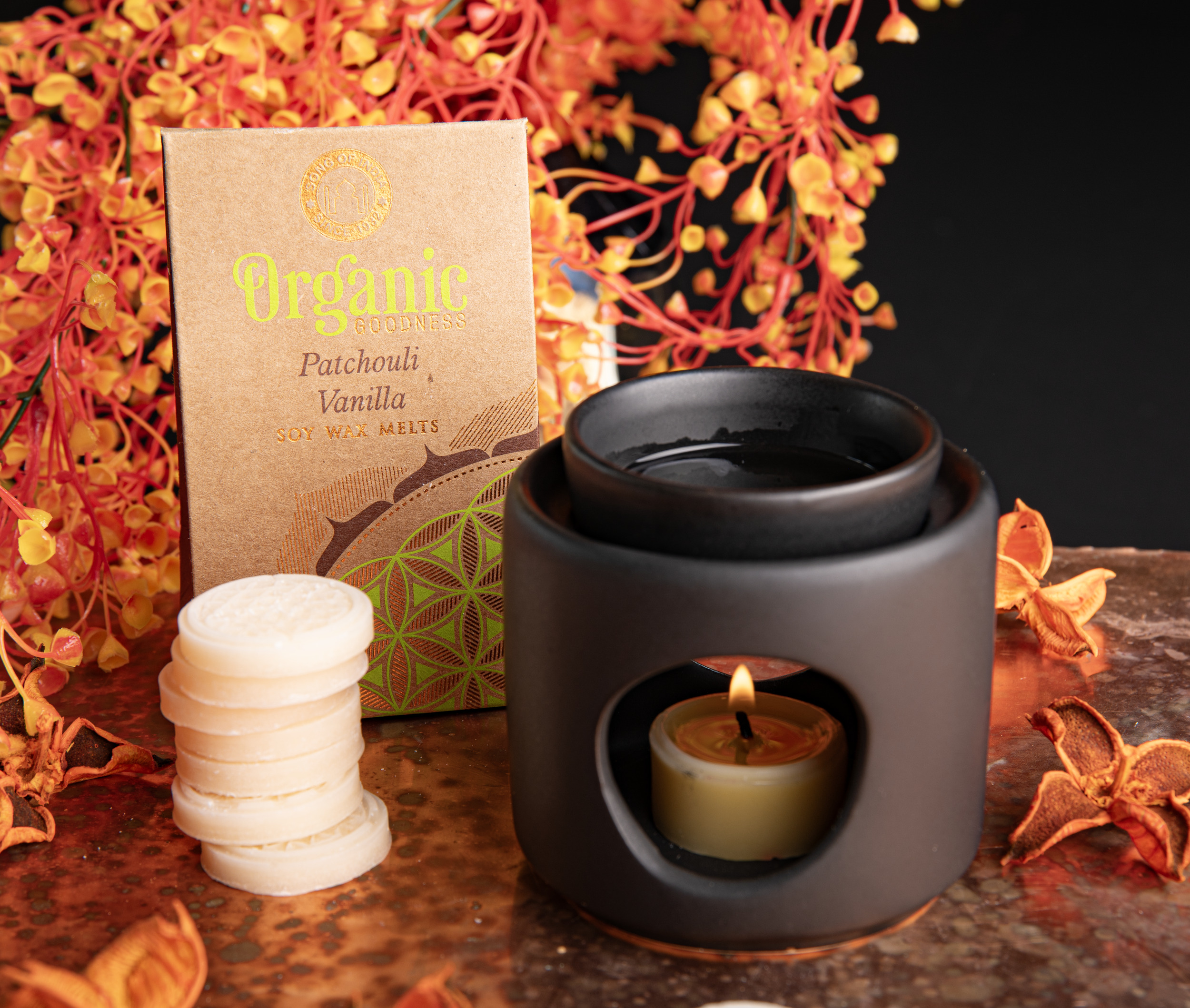Patchouli und Vanille Wachs Blume des Lebens