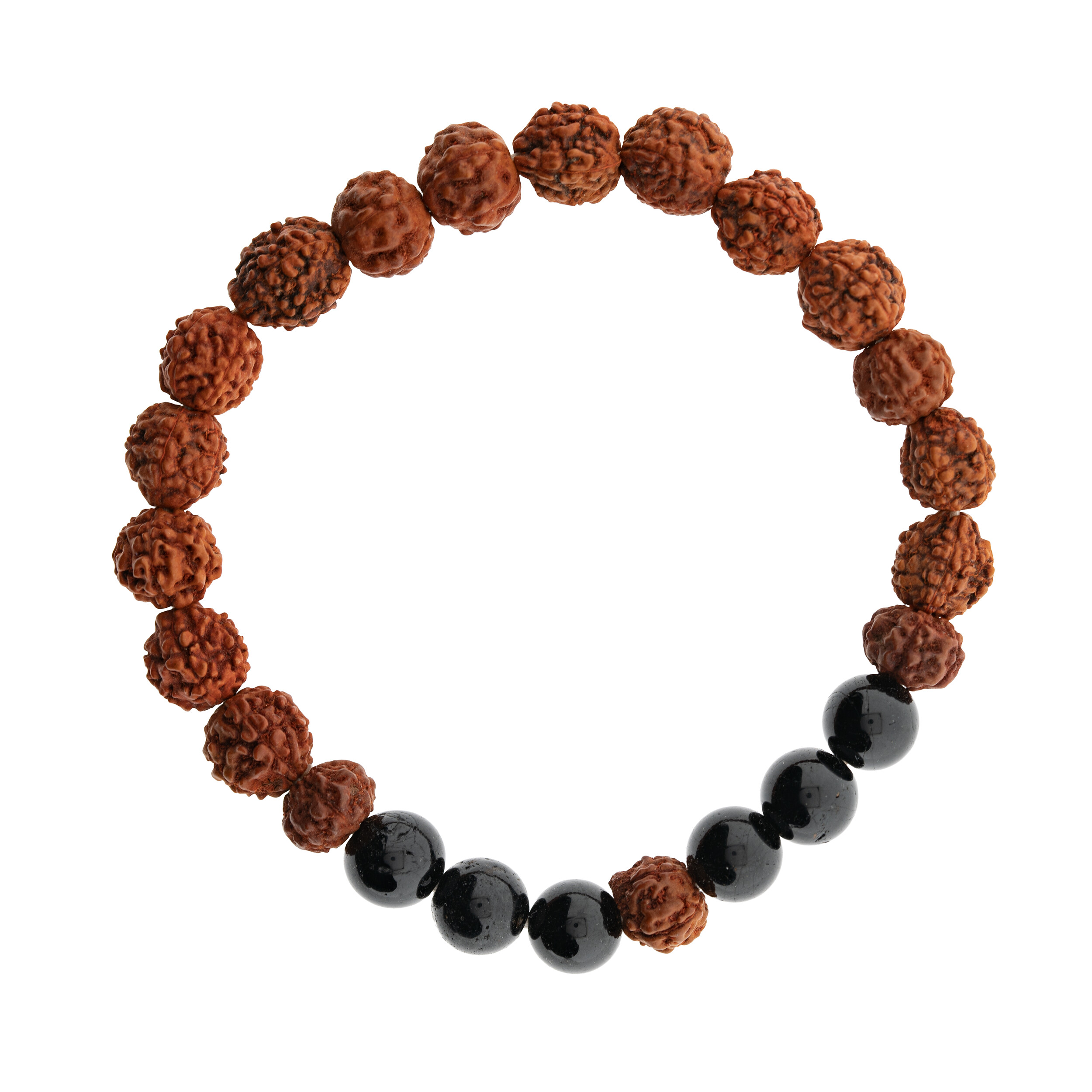 Rudraksha Armband mit Turmalin