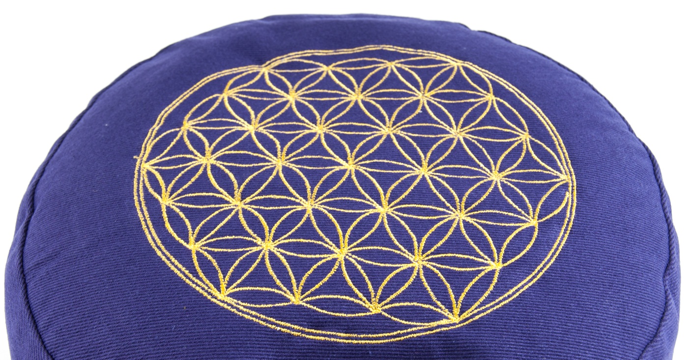 Blume des Lebens Meditationskissen lila