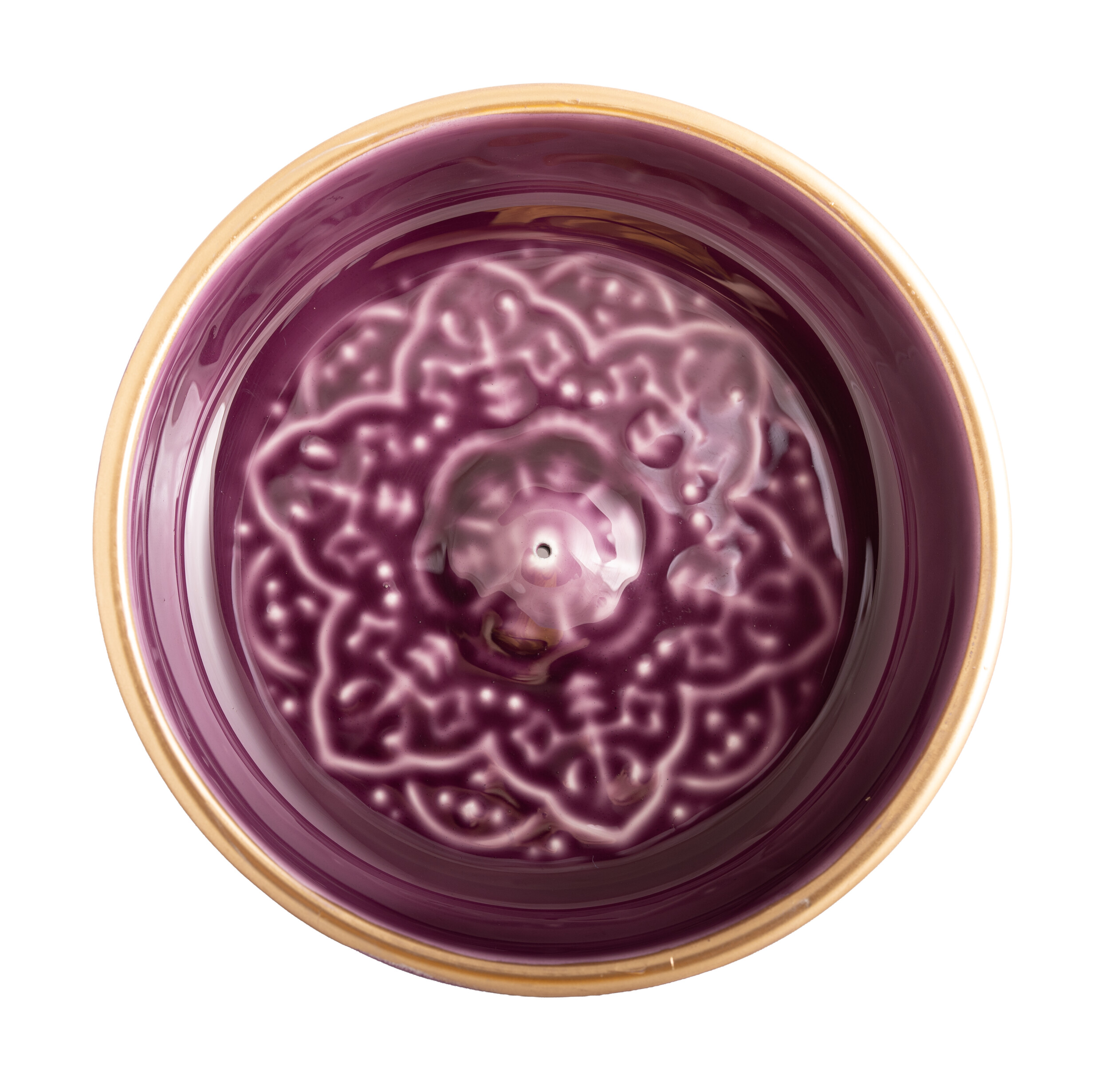 Stäbchenhalter Mandala, Aubergine