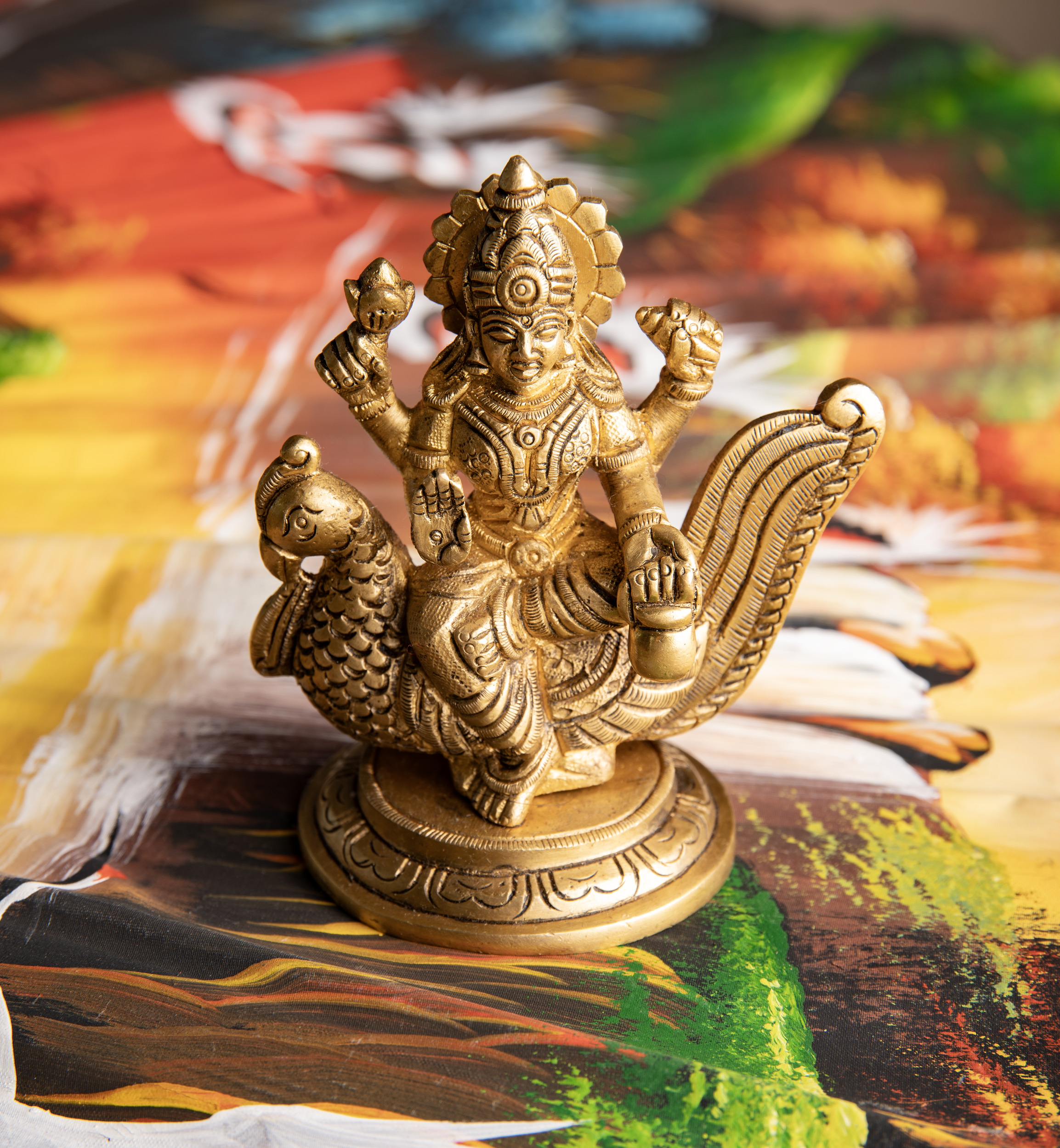 Lakshmi auf Pfau