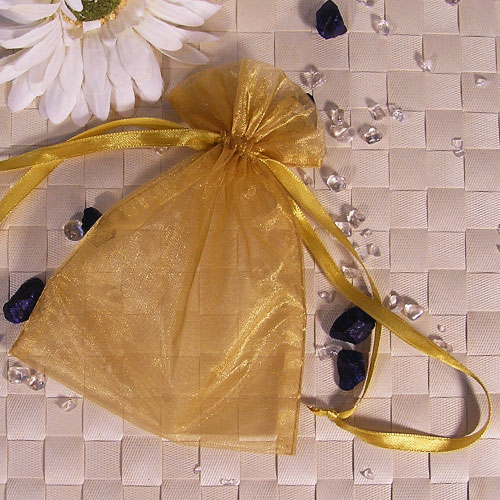 Organzabeutel mittel, gold, 12x16cm*SALE**