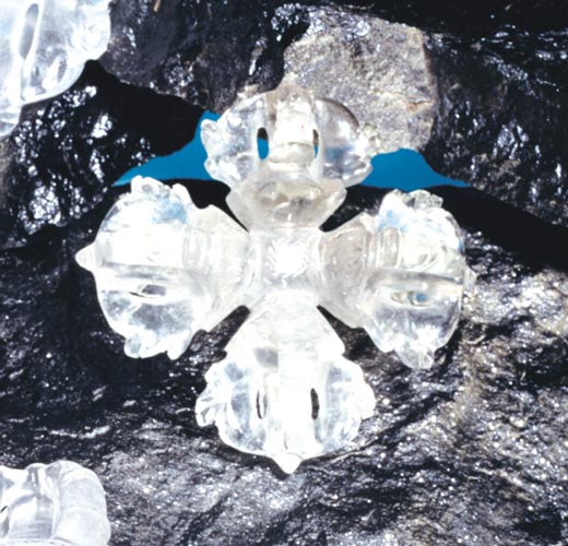 Doppeldorje aus Bergkristall