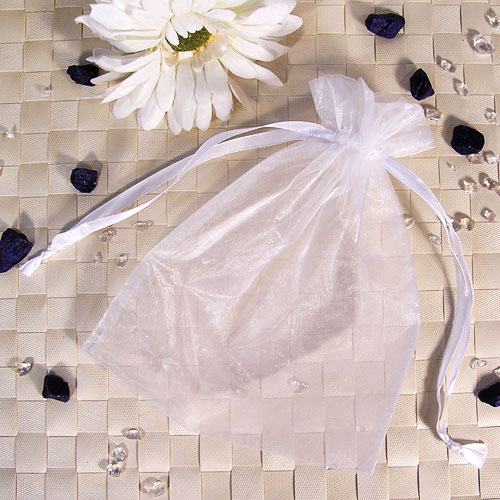 Organzabeutel groß, weiss, 16x20cm*SALE**
