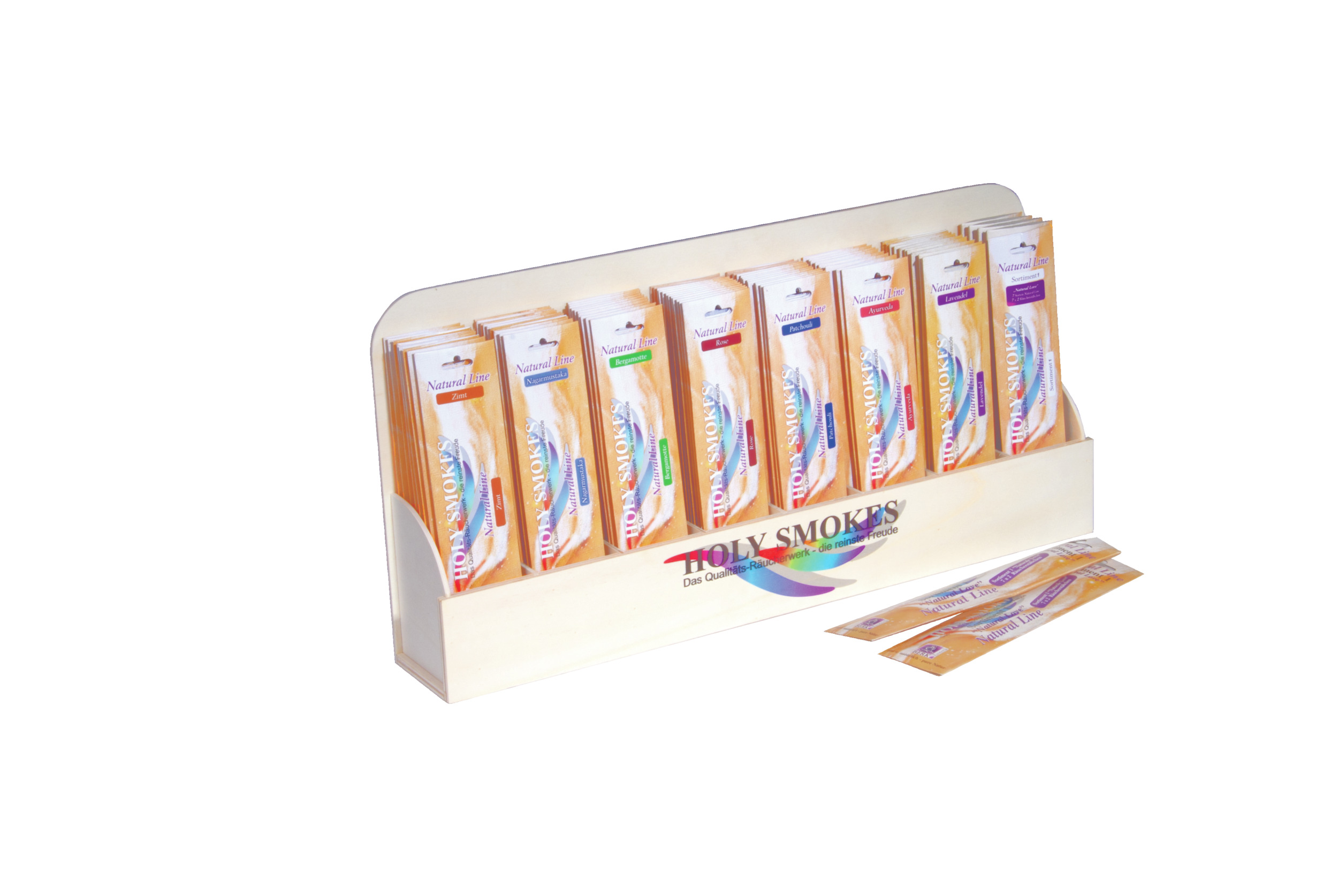Display für Räucherstäbchen aus Holz