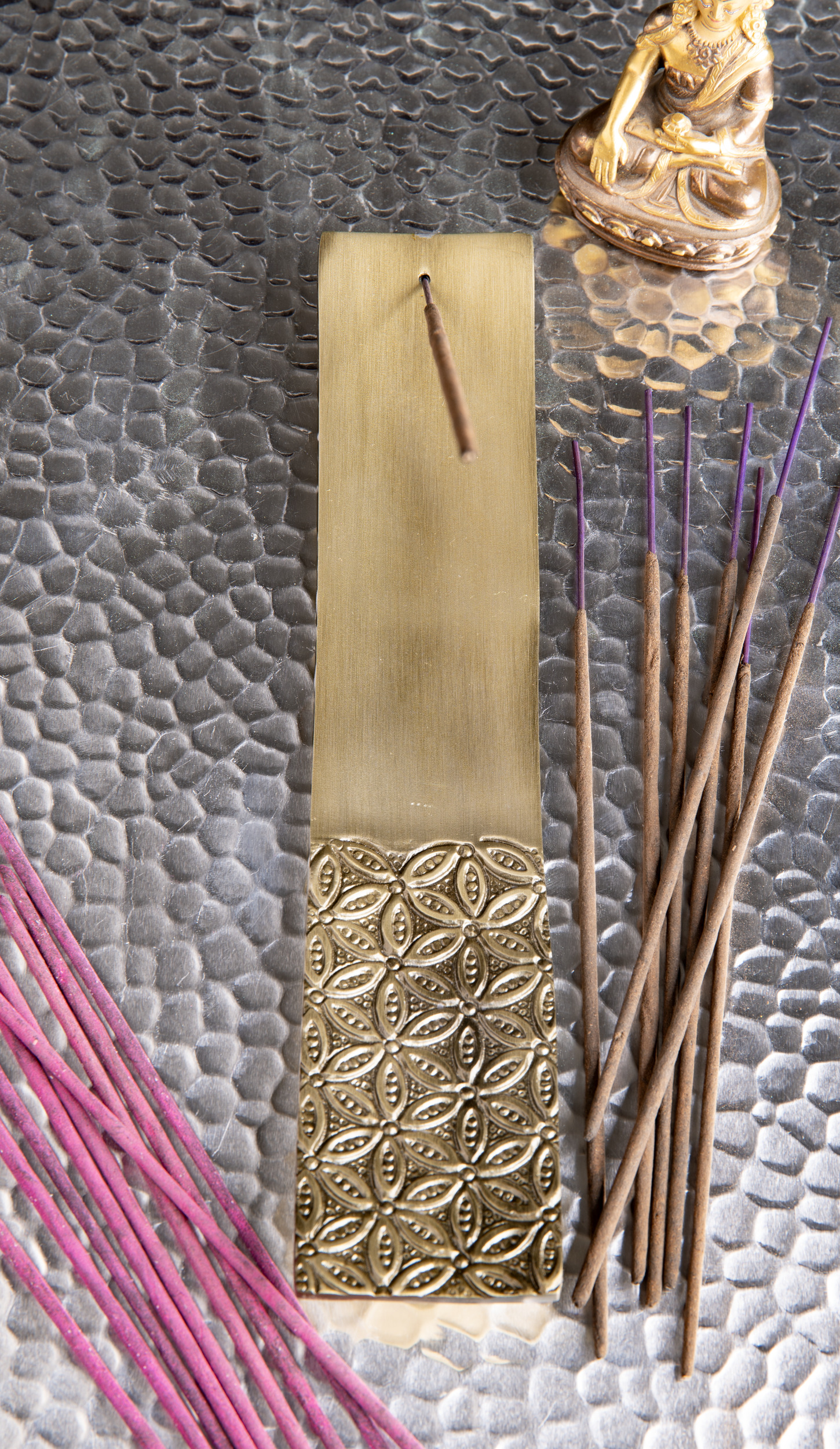 Blume des Lebens Halter Bronze