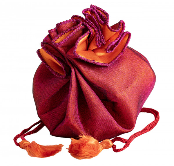 Rose Beutel fuchsia/orange