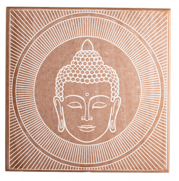 Energieplatte Buddha aus MDF