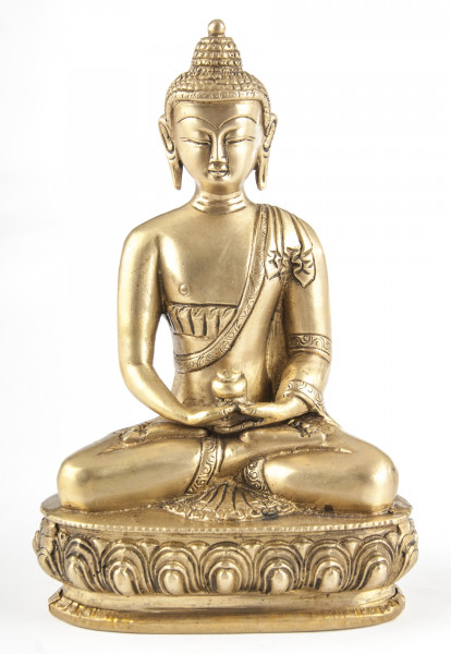 Buddha Amithaba, Messing, ca. 20 cm