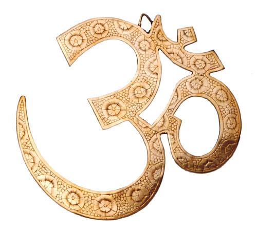 Om-Wandsymbol, Messing, 27 cm