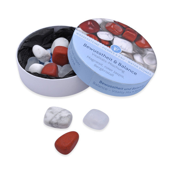 Wassersteine in Geschenkdose - Vitalitätsmischung