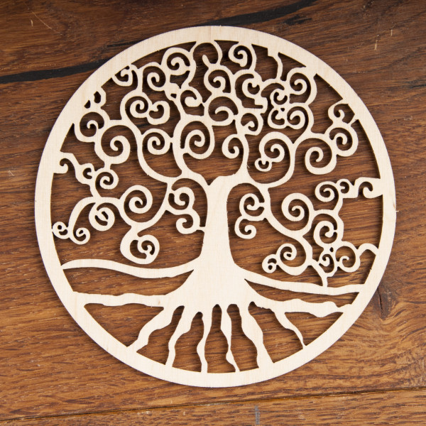 Yggdrasil  aus Holz 12 cm