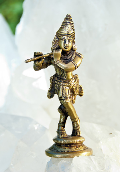 Krishna, Messing, ca. 12 cm
