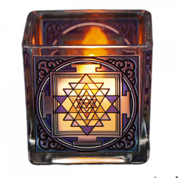 Teelichtglas Shri Yantra