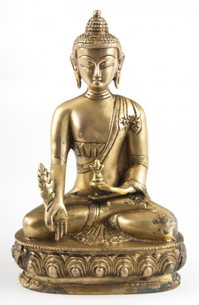 Medizin-Buddha, Messing, ca. 20 cm