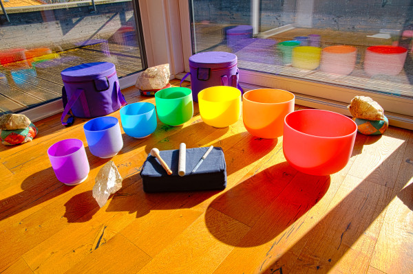 Chakra - Kristallklangschalen Set