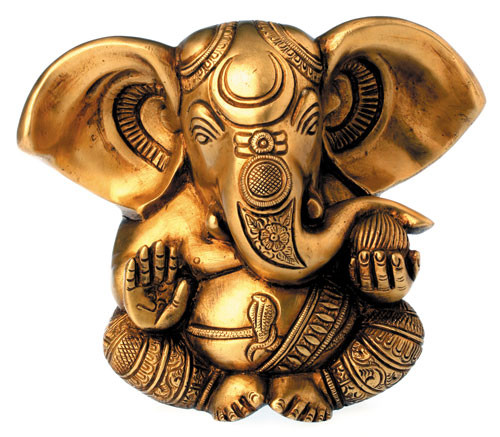 Ganesha, Messing, 13 cm